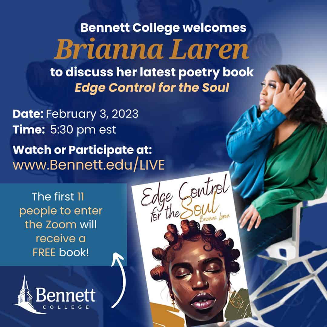 Bennett College Hosts Author Brianna Laren to Discuss her Latest Book, Edge Control for the Soul